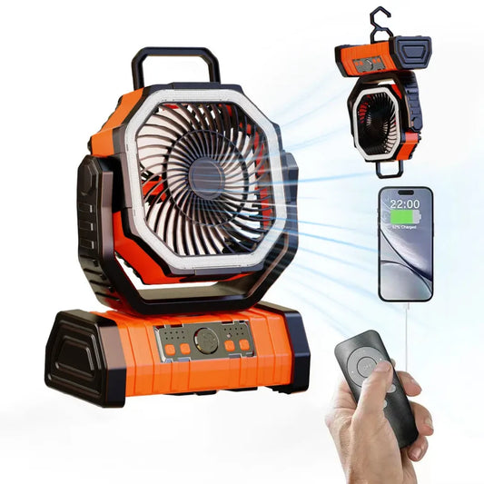 Portable Rechargeable LED Camping Fan